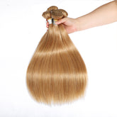 TT Hair Color 27 Honey Blonde Silky Straight Bundles 4PCS Straight Hair Weave Remy Human Hair Extensions